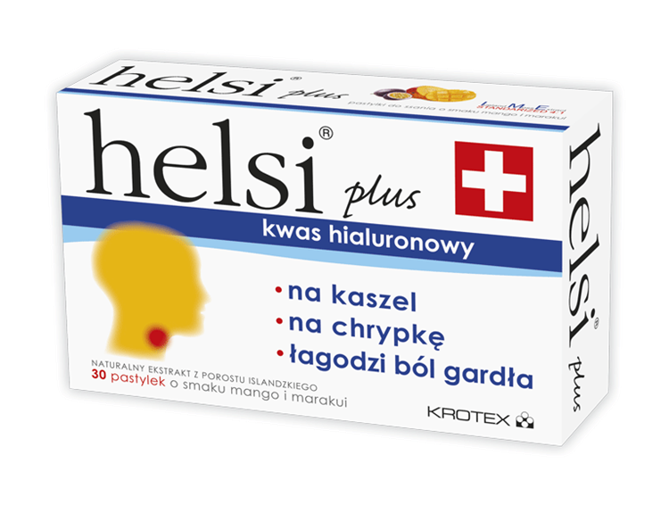 HELSI Plus kwas hialuronowy, mango i marakuja 30 pastylek