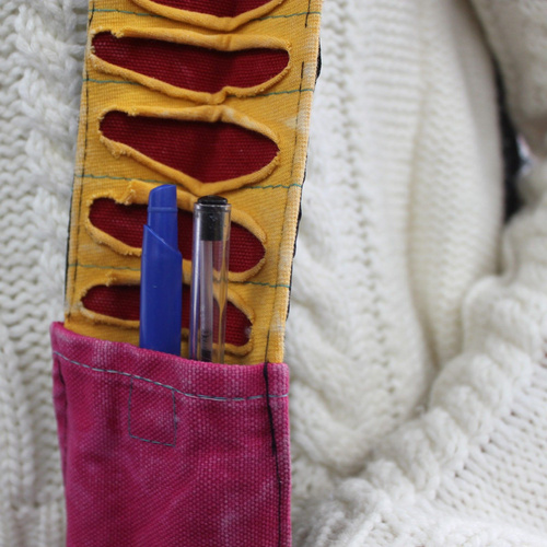 Ethnic Sling Bag - Purple / Spiral