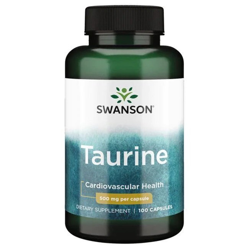 Swanson Taurine 500mg An Amino Acid Supplement 100 Capsules