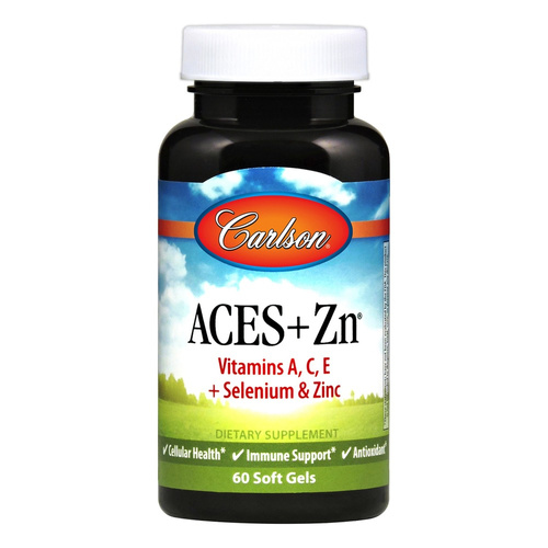 Carlson Labs ACES + Zn Antioxidant Formula for Immune Support 60 Softgels