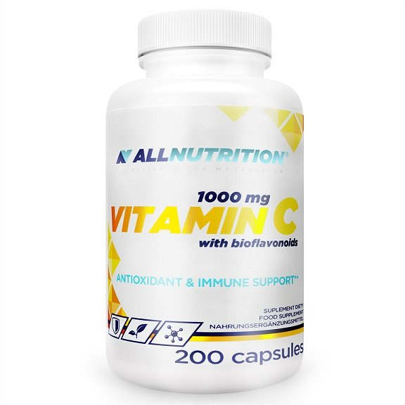 Allnutrition Witamina C 1000mg z Bioflawonoidami, wsparcie odporności, 200 kapsułek