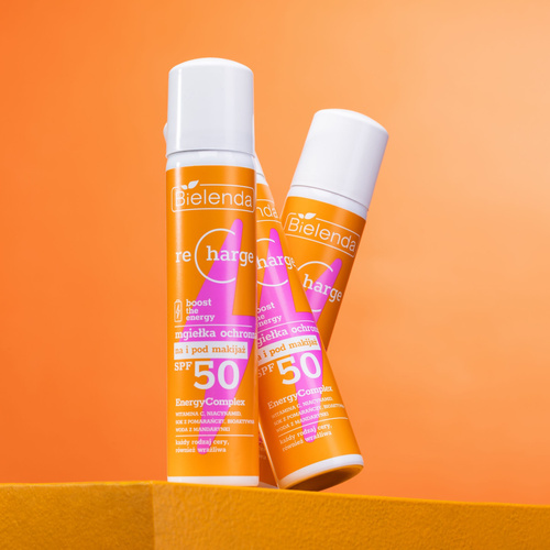 Bielenda Recharge Boost Energetyzująca Mgiełka Ochronna UVA i UVB SPF 50 75ml