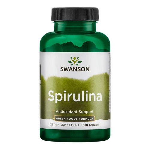 Swanson Spirulina 500mg for Energy and Detox Support 180 Tablets
