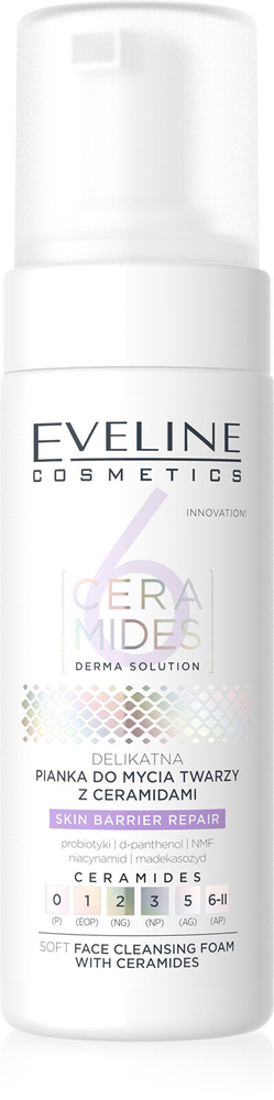 Eveline 6 Ceramides Delikatna Pianka do Mycia Twarzy 150ml