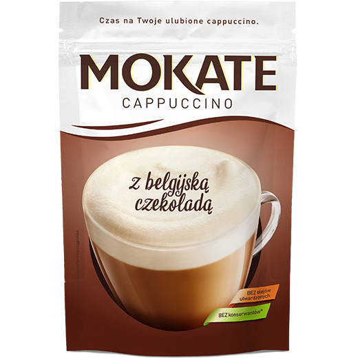 Mokate Cappuccino z Belgijską Czekoladą bez Konserwantów i bez Olejów 110g