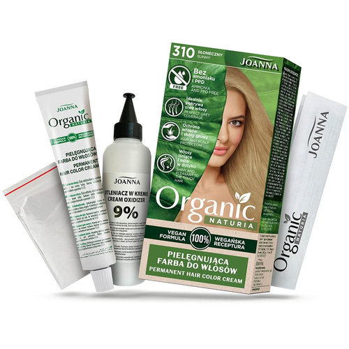 Joanna Organic Vegan Pielęgnująca Farba do Włosów Nr 310 Słoneczny 1 szt