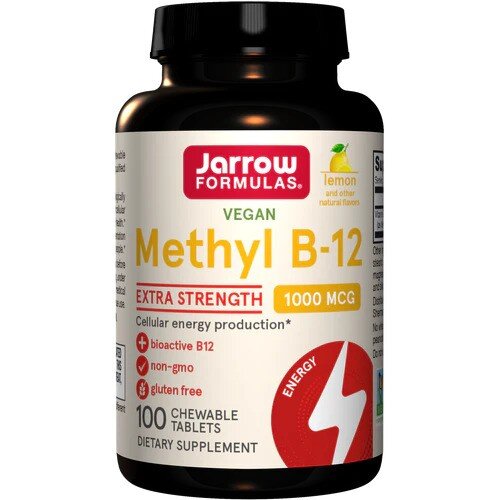 Methyl B-12, 1000mcg (Lemon) - 100 vegan chewable tabs