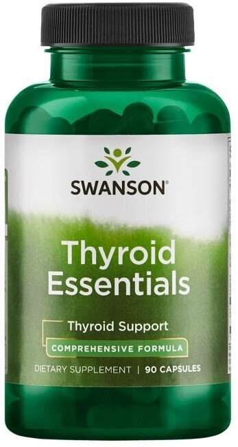 Swanson Thyroid Essentials Wspiera Układ Nerwowy i Pracę Tarczycy 90 Kapsułek