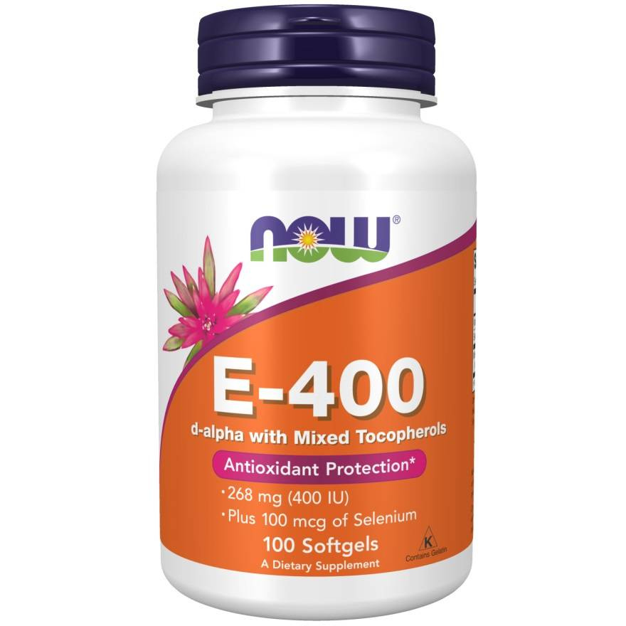 Now Foods Vitamin E 400iu & Selenium Supports Immune System 100 Softgels