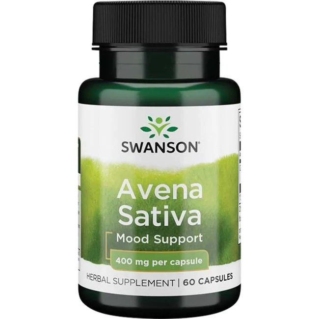 Swanson Avena Sativa 400mg for Nervous System Support 60 Capsules