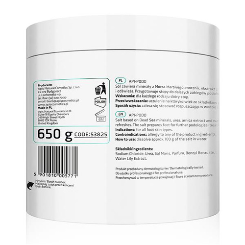 Apis Professional Api Podo Sol Zmiękczająca do Stóp z Mocznikiem 650g