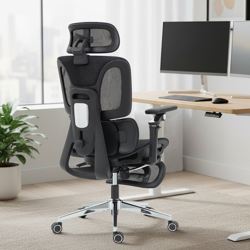 HOMCOM Ergonomic Office Chair, High Back Mesh Desk Chair, Black