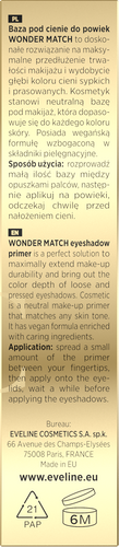 Eveline Wonder Match Caring Eyeshadow Base Primer 10ml