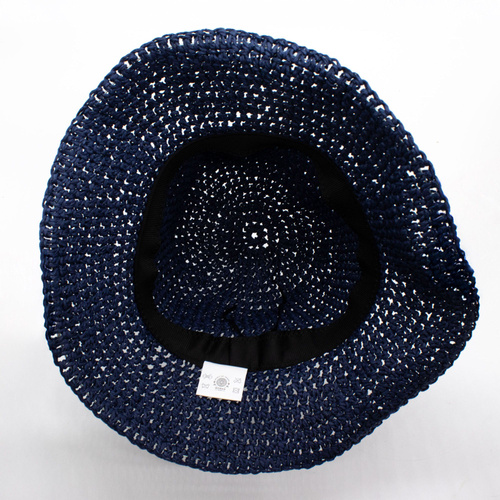 Nomad Sari Floppy Straw Sun Hat - Navy Blue