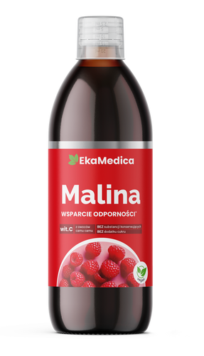 EkaMedica Naturalny 100% Sok z Owoców Malin 500ml