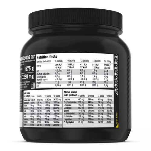 Olimp Anabolic Amino 9000 Mega Tabs Aminokwasy na Masę i Regenerację 300 Tabletek