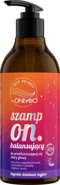 OnlyBio Hair In Balance Szampon Balansujący do Przetłuszczającej Się Skóry Głowy 400ml