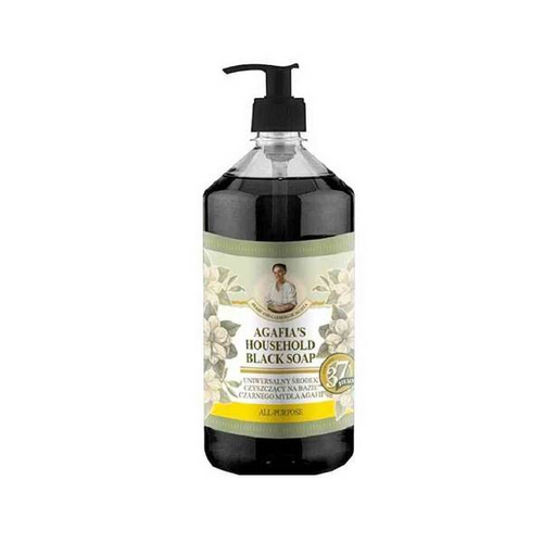 Babuszka Agafia Universal Household Black Soap for Surfaces and Body 1000ml