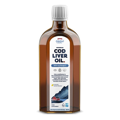Osavi Norwegian Cod Liver Oil 1000mg Omega 3 Lemon 250 ml