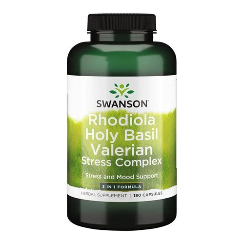 Swanson Rhodiola Bazylia i Waleriana na Stres i Relaks 180 Kapsułek