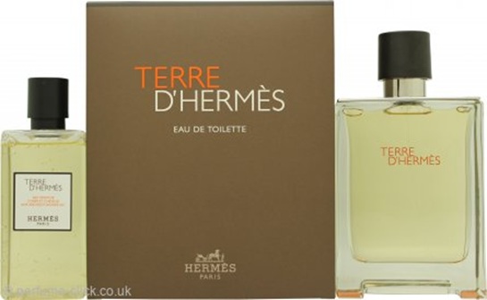 Hermès Terre d'Hermès Gift Set Woda Perfumowana 100ml EDT Żel pod Prysznic 80ml Zestaw dla Mężczyzn 1 Sztuka
