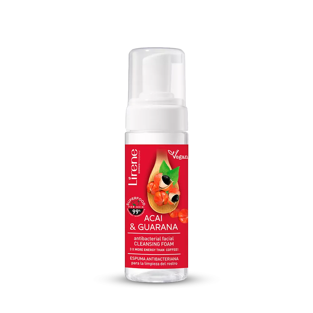 Lirene Acai and Guarana Natural Energizing Facial Cleansing Foam 150ml