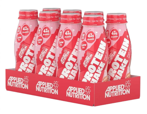High Protein Shake, Strawberries & Cream - 8 x 500 ml.