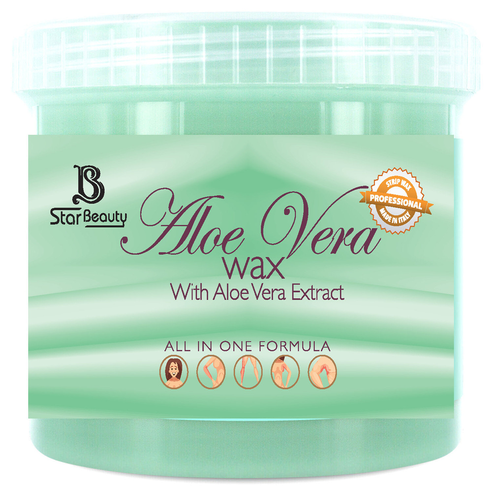Star Beauty Professional Aloe Vera Wosk do Depilacji Ciała z Ekstraktem z Aloesu 450ml