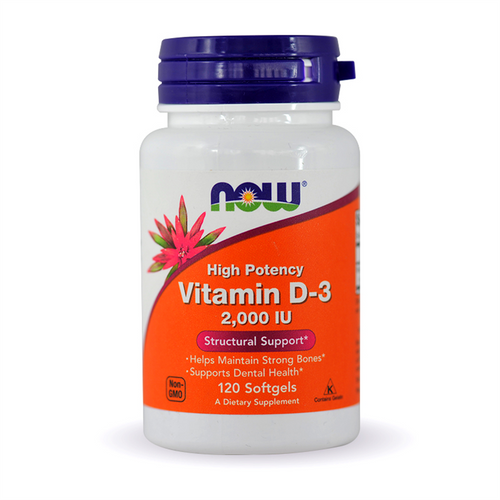 Now Foods High Potency Vitamin D-3 2000 IU 120 Kapsułek