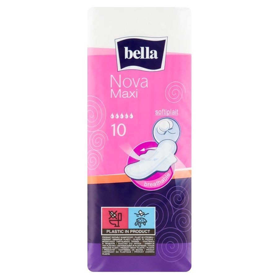 Bella Nova Maxi Sanitary Pads Breathable Feminine Care 10 Pieces