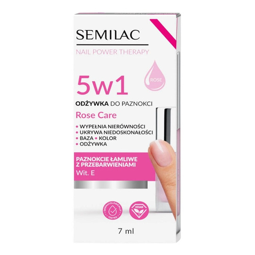 Semilac Nail Power Therapy Odżywka do Paznokci Rose Care 7ml