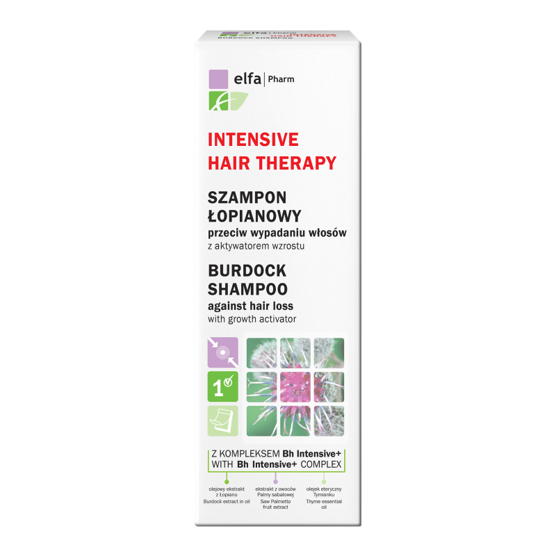 Intensive Hair Therapy Szampon Łopianowy do Włosów z Kompleksem Bh Intensive + przeciw Wypadaniu Włosów z Aktywatorem Wzrostu 200ml