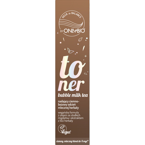 OnlyBio Hair in Balance Toner do Włosów Bubble Milk Tea Ciemny Beż 100ml