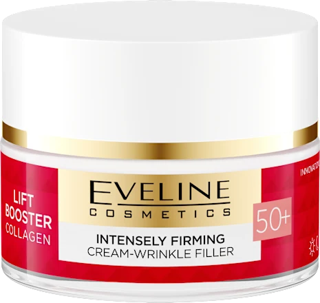 Eveline Lift Booster Collagen Silnie Ujędrniający Krem-Wypełniacz Zmarszczek 50+ na Dzień i na Noc 50ml