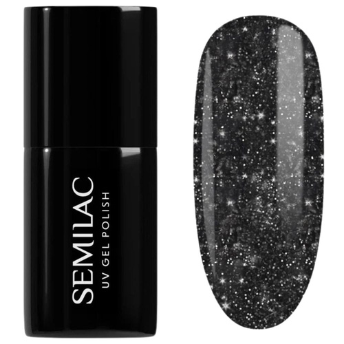 Semilac Love Is In The Nails UV/LED Soak Off Hybrid Nail Gel Polish - 394 Sparkling Midnight Date 7ml