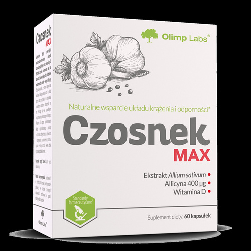 Olimp Czosnek Max na Wsparcie Układu Krążenia i Odporności 60 Kapsułek