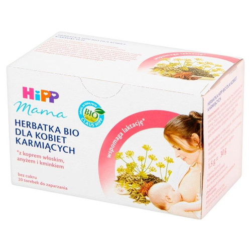 Hipp Mama Bio Herbatka dla Kobiet Karmiących Wspomagająca Laktację z Koprem Włoskim i Anyżem 20x1.5g
