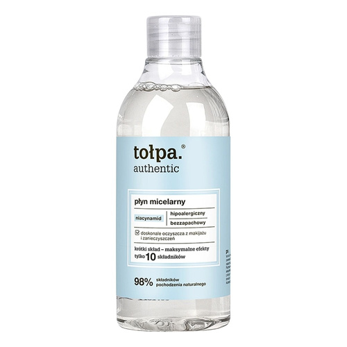 Tolpa Authentic Płyn micelarny Hipoalergiczny Bezzapachowy do Demakijażu 300ml