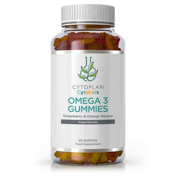 Cytoplan Omega 3 Żelki dla Dzieci Truskawka i Pomarańcza 60 Żelków