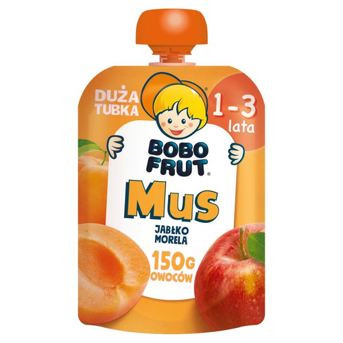 Bobo Frut Fruit Mousse with Apple and Apricot for Children 1-3 Years 150g