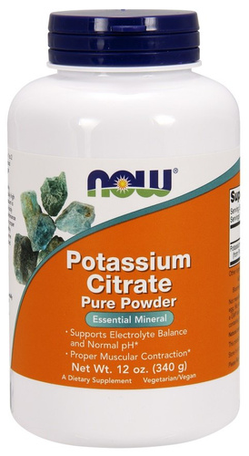 Now Foods Potassium Citrate Pure Powder Supports Muscle Contractions 340g