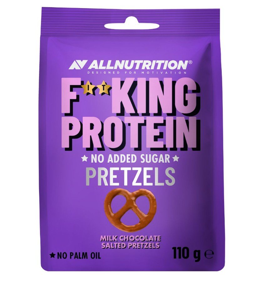 Allnutrition Fitking Protein Pretzels Precle Białkowe w Mlecznej Czekoladzie z Solą 110g