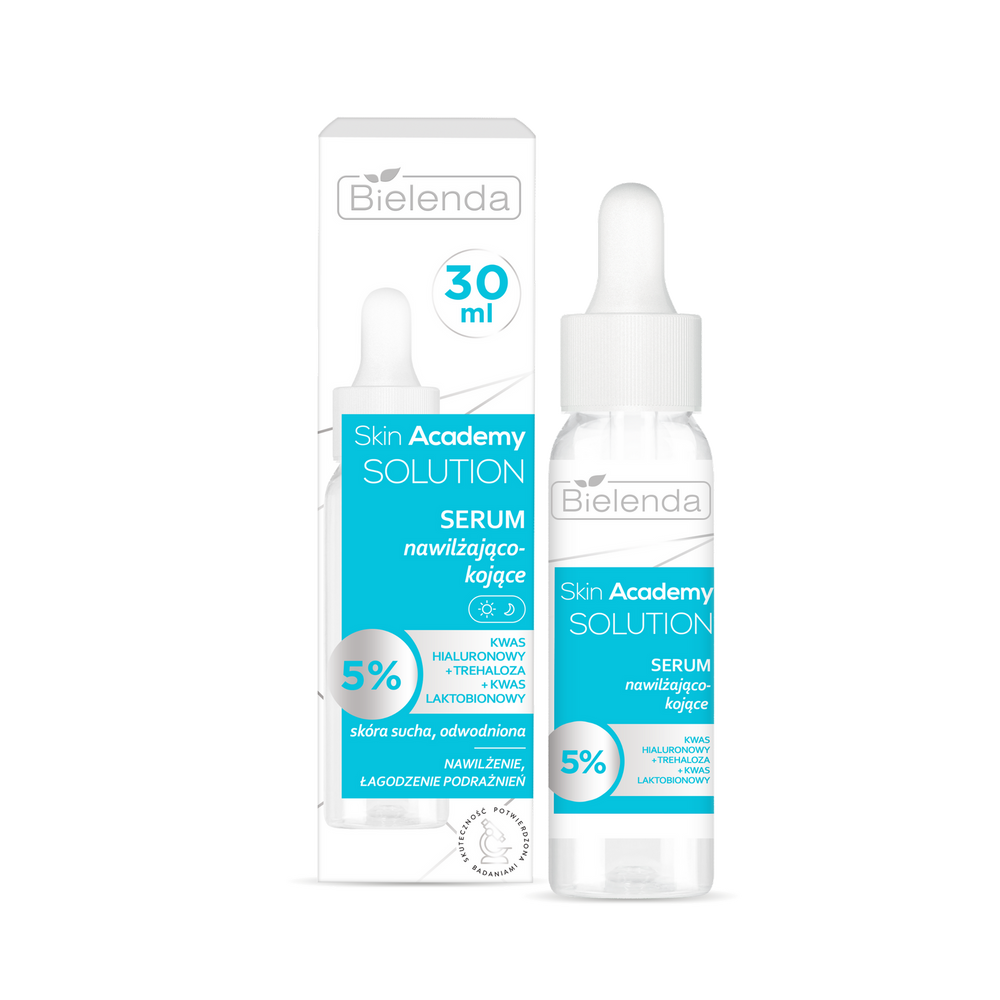Bielenda Skin Academy Solution Serum Nawilżająco-Kojące 5% Kwas Hialuronowy 30ml
