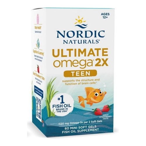 Ultimate Omega 2X Fish Oil TEEN, Strawberry (EAN 768990891212) - 60 mini softgels