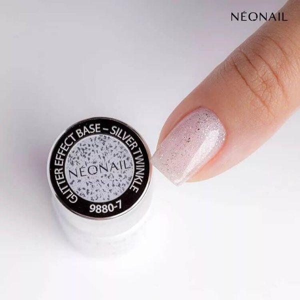 NeoNail UV/LED Soak Off Glitter Effect Base Silver 7.2ml