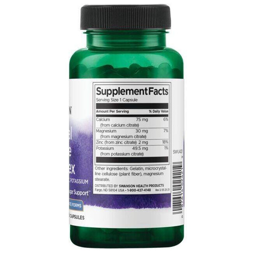 Swanson Mineral Citrate Complex na Wsparcie Mięśni i Elektrolitów 60 Kapsułek
