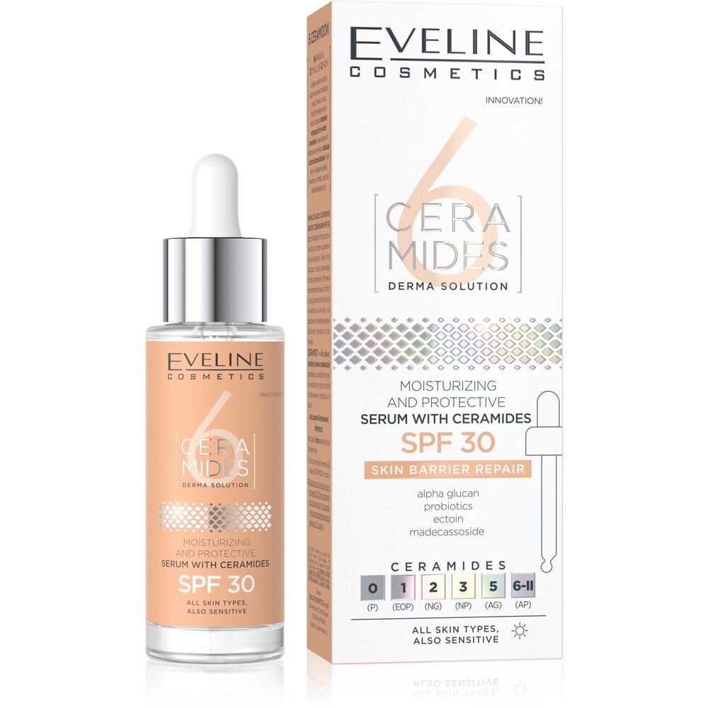 Eveline 6 Ceramides Nawilżająco-Ochronne Serum z SPF30 30ml