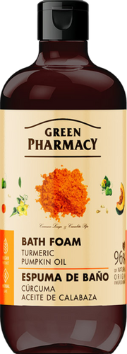 Green Pharmacy Moisturizing & Relaxing Bath Foam Turmeric and Pumpkin Oil 500ml Best Before 11.09.26