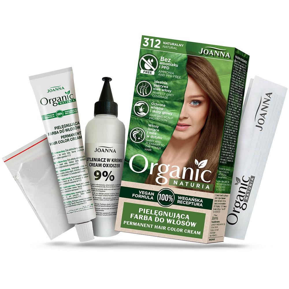 Joanna Organic Vegan Pielęgnująca Farba do Włosów 312 Naturalny 1 szt.