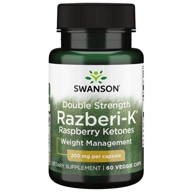Swanson Double Strength Razberi-K 200mg for Weight Management 60 Caps